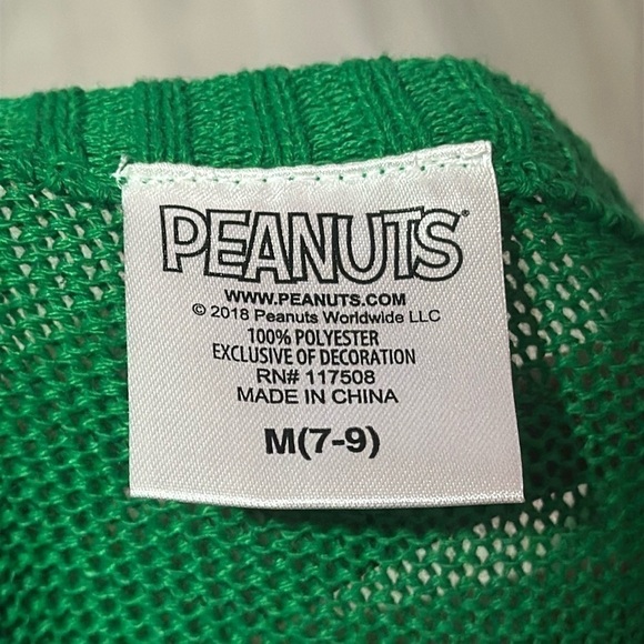 PEANUTS Snoopy Women’s Green Ugly Christmas Sweater Size M - Picture 4 of 5